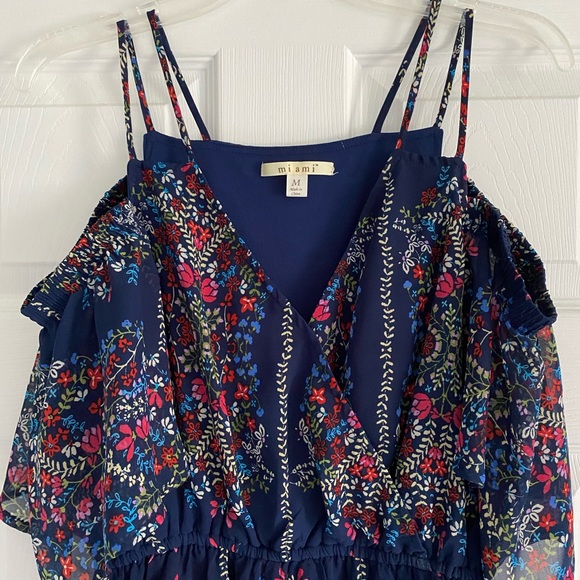 Navy blue and red summer dress - Picture 8 of 8